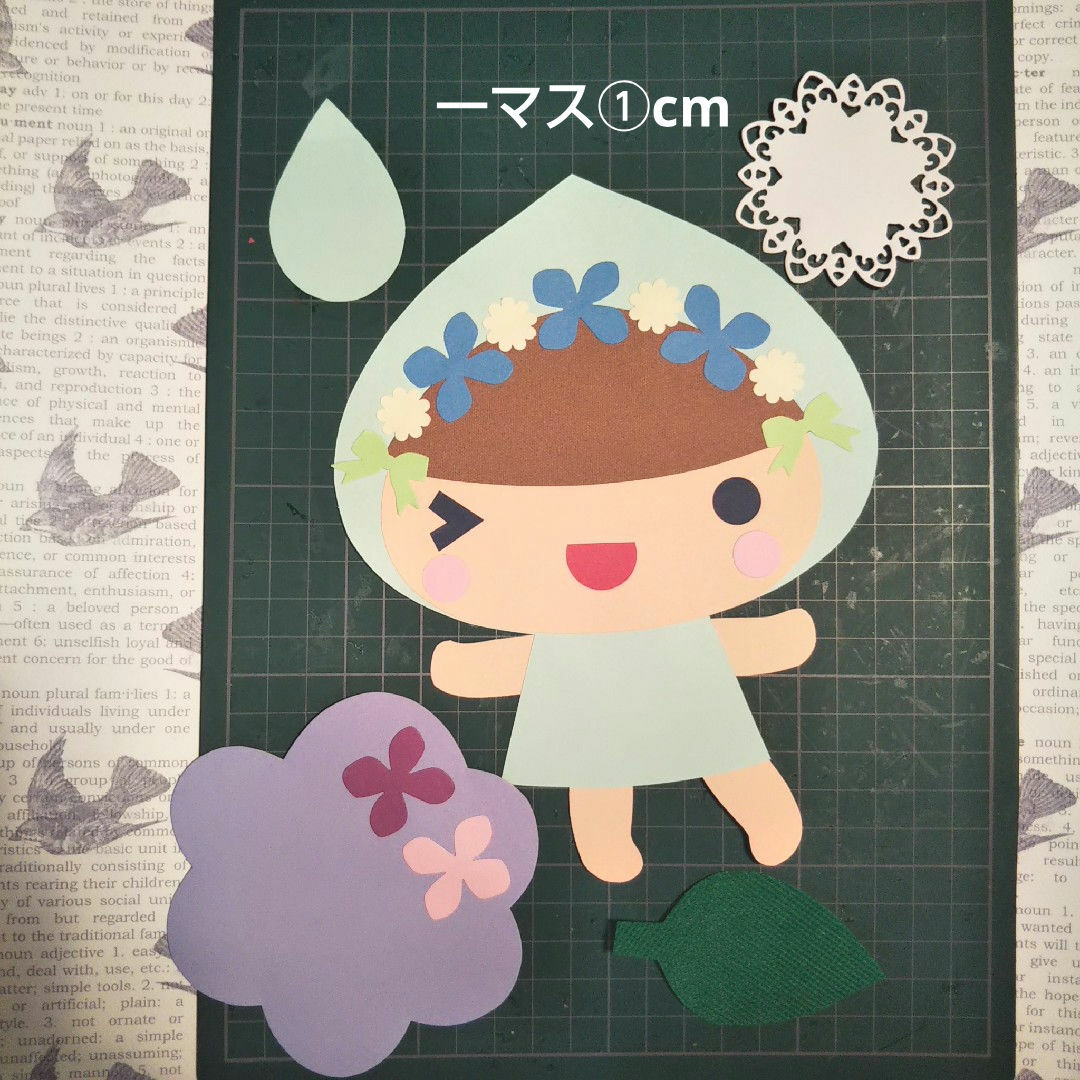 あじさいの妖精さん壁面飾りセット ハンドメイドのハンドメイド その他(その他)の商品写真