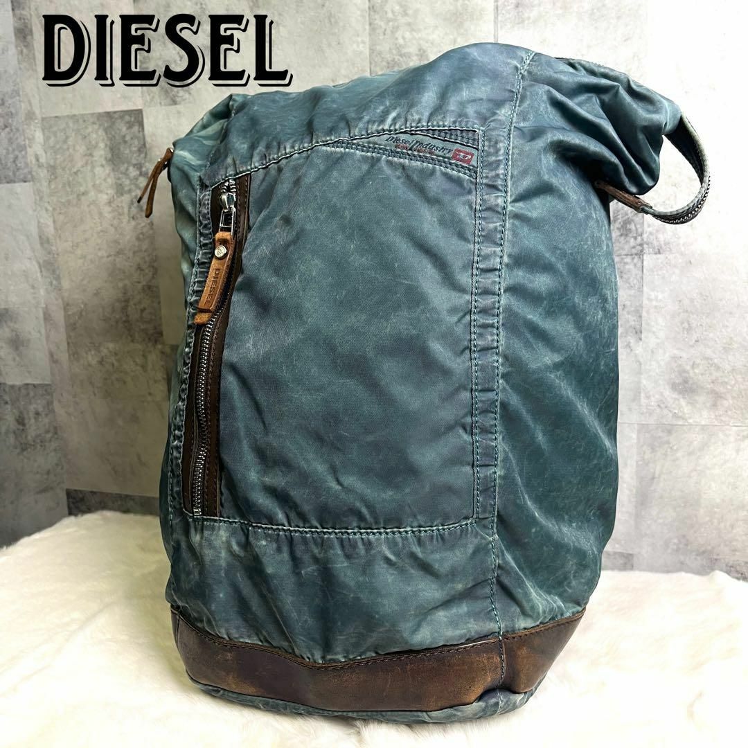 DIESEL(ディーゼル)の希少 ディーゼル ブレイブマン バックパック リュック インディゴ カモフラ メンズのバッグ(バッグパック/リュック)の商品写真