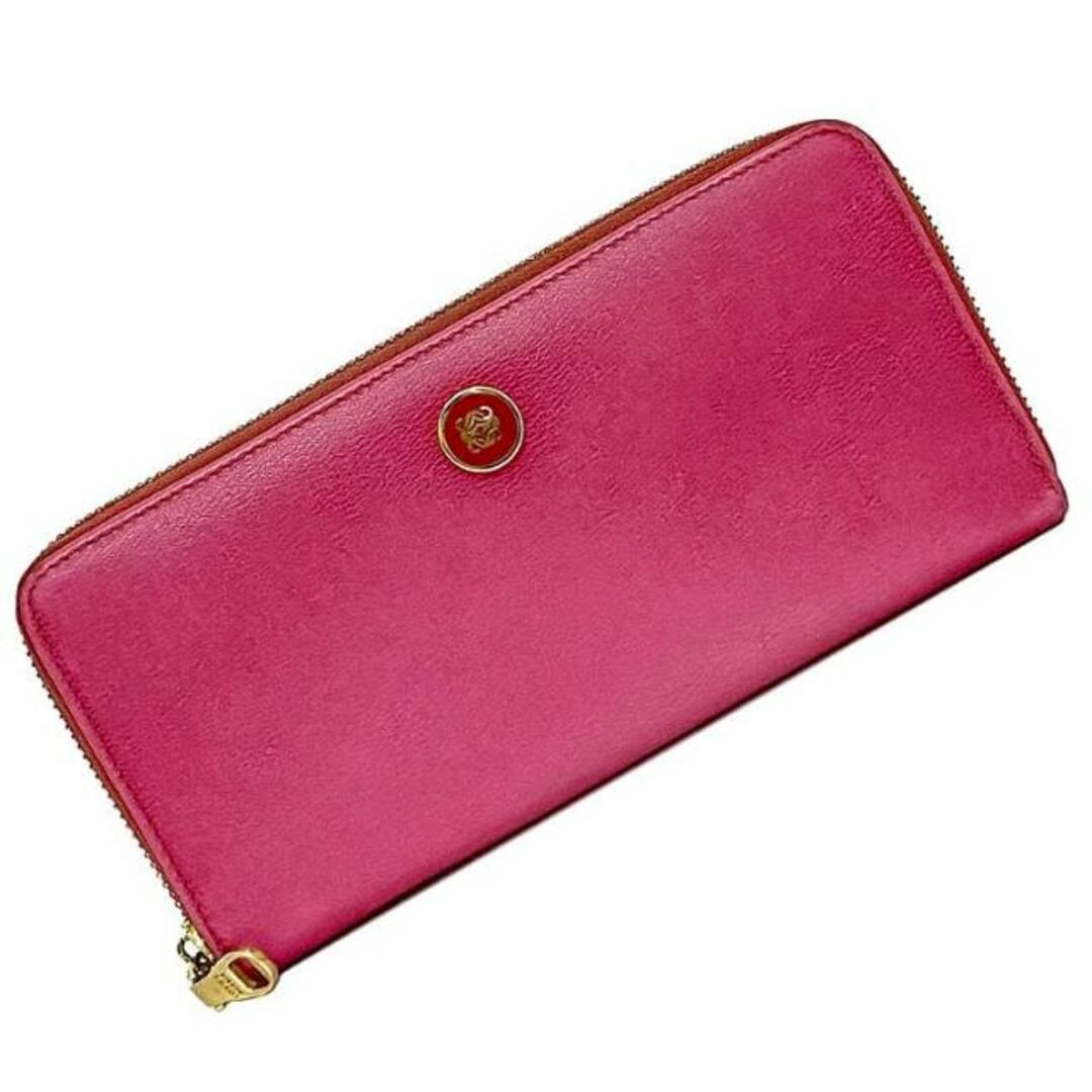 LOEWE - ロエベ ラウンドファスナー 長財布 ピンク アナグラム LOEWE - ロエベ ラウンドファスナー 長財布 ピンク アナグラム
