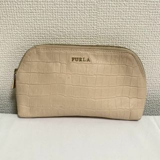 フルラ(Furla)のFURLA フルラ クロコダイル柄 ポーチ バニティ ピンク レディース (ポーチ)