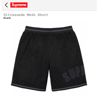 Supreme - Supreme Ultrasuede Mesh Short Black Sサイズ