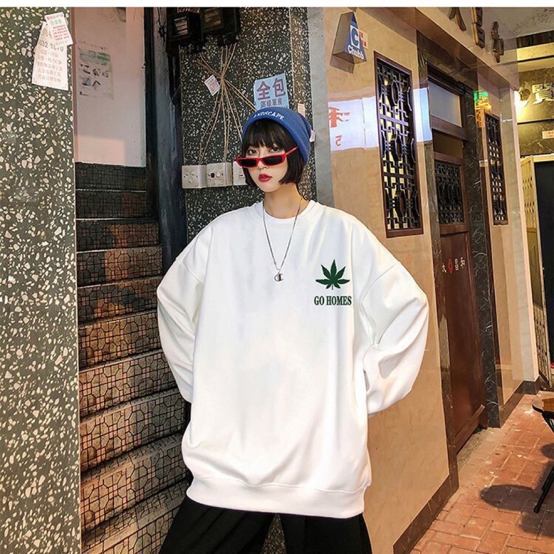 JUAS078メンズ Tシャツ トレーナー 薄手トップス韓国風長袖 丸首 レディースのトップス(Tシャツ(半袖/袖なし))の商品写真