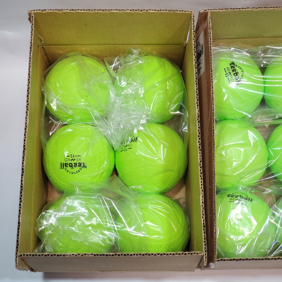 NAGASE KENKO(ナガセケンコー)の【新品】ナガセケンコー(KENKO) ティーボール 12インチ 3箱(18個) スポーツ/アウトドアの野球(ボール)の商品写真