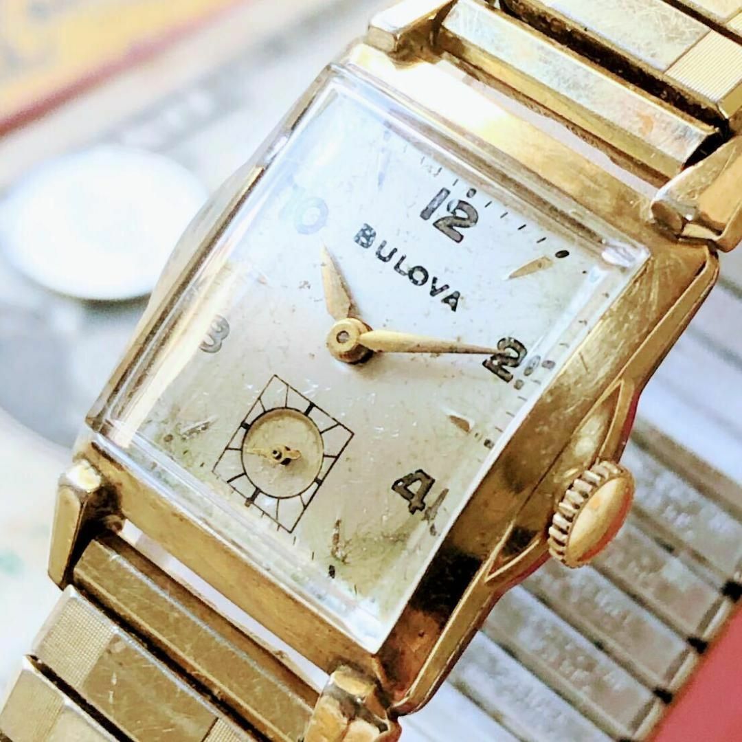 Bulova(ブローバ)の#3043【渋くてお洒落】メンズ 腕時計 ブローバ 動作品 手巻き アンティーク メンズの時計(腕時計(アナログ))の商品写真