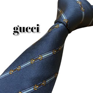 グッチ(Gucci)の★gucciI★　グッチ　ネイビー系　ストライプ　イタリア製(ネクタイ)