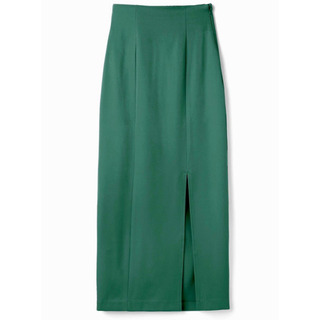 グレイル(GRL)のGRL スリットナロースカート　グリーン　緑　グレイル　gm530a (ロングスカート)