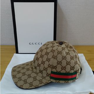 グッチ(Gucci)のGUCCI GGキャンバス XS56 シェリーライン キャップ 帽子  男女兼用(キャップ)