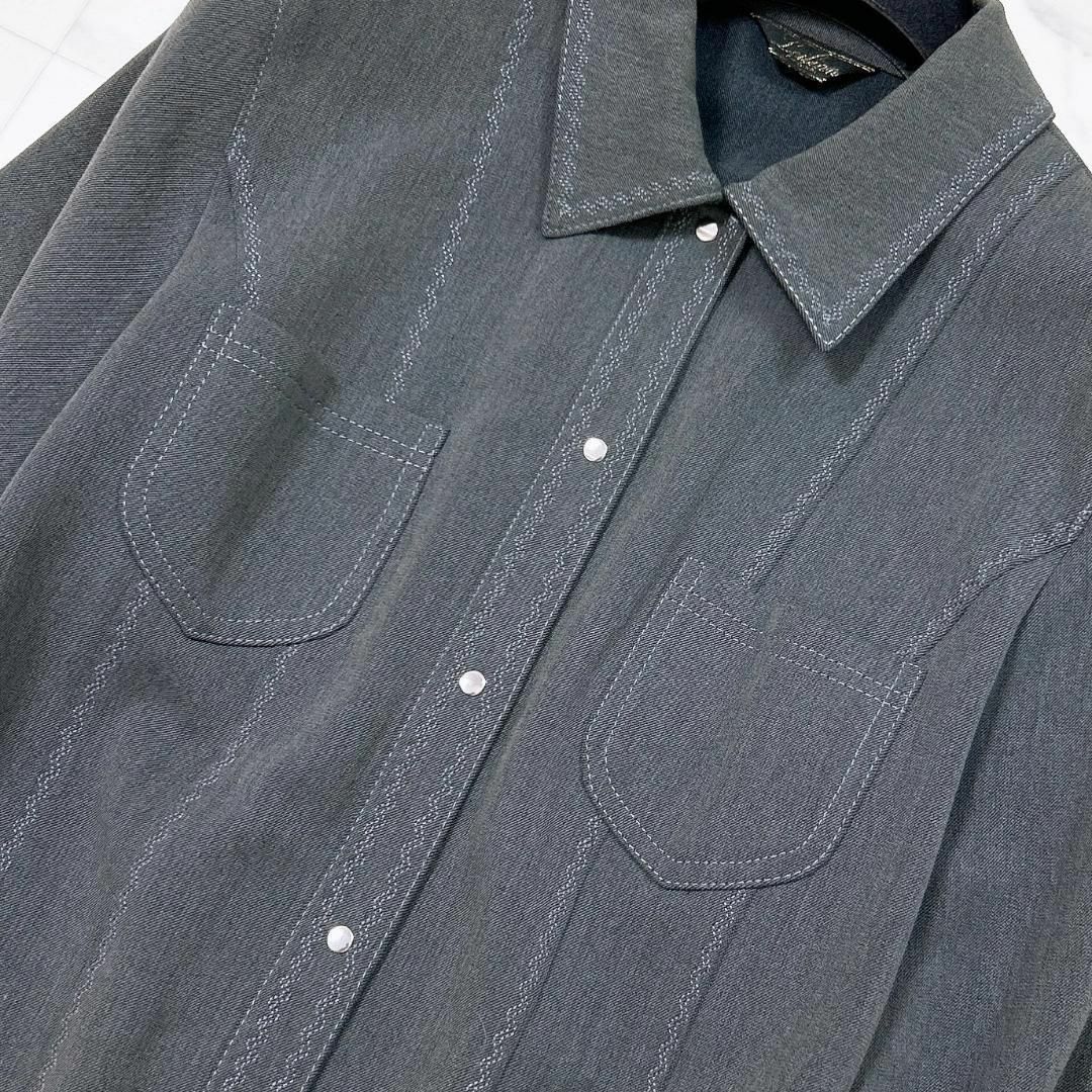 leilian(レリアン)の■レリアン デザイン刺繍 ブルゾン シャツ ジャケット スナップボタン レディースのジャケット/アウター(その他)の商品写真