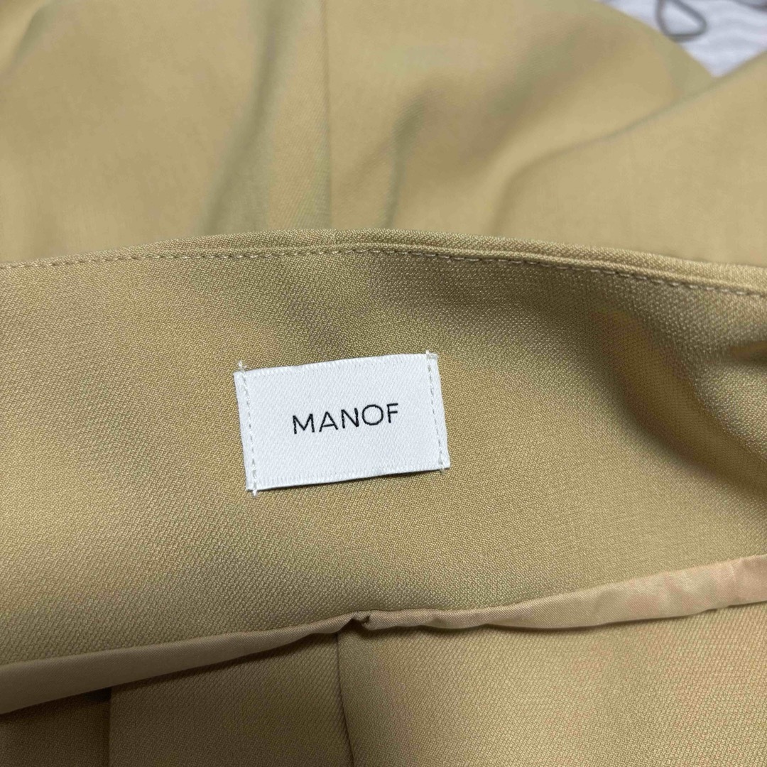 CLANE(クラネ)のMANOF マノフ WRAP BELT PANTS ラップベルトパンツ イエロー レディースのパンツ(カジュアルパンツ)の商品写真