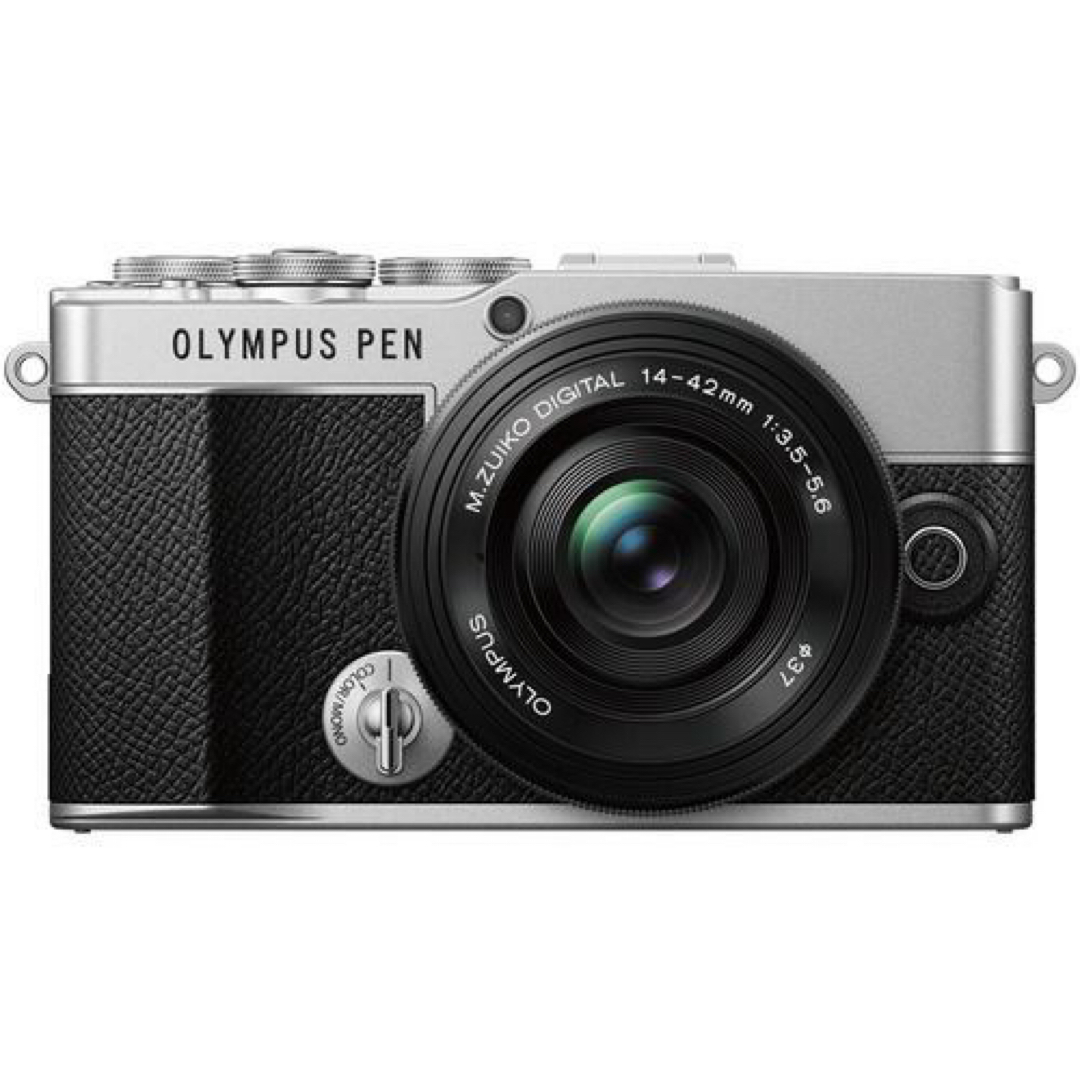 OLYMPUS(オリンパス)のオリンパス PEN E-P7 14-42mm EZレンズキット シルバー(1台) スマホ/家電/カメラのカメラ(ミラーレス一眼)の商品写真