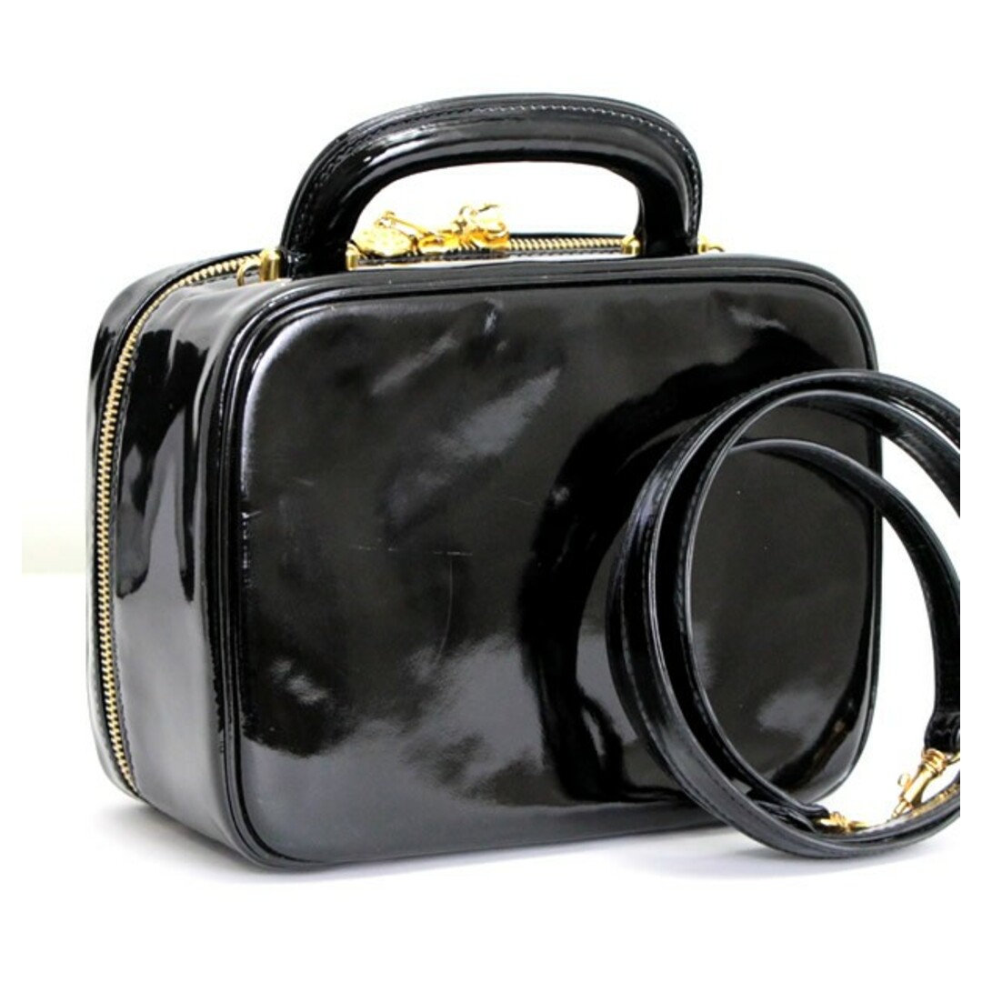 CHANEL(シャネル)のシャネル CHANEL バニティバッグ 2WAYバッグ エナメル 黒 【65176】 レディースのバッグ(ショルダーバッグ)の商品写真