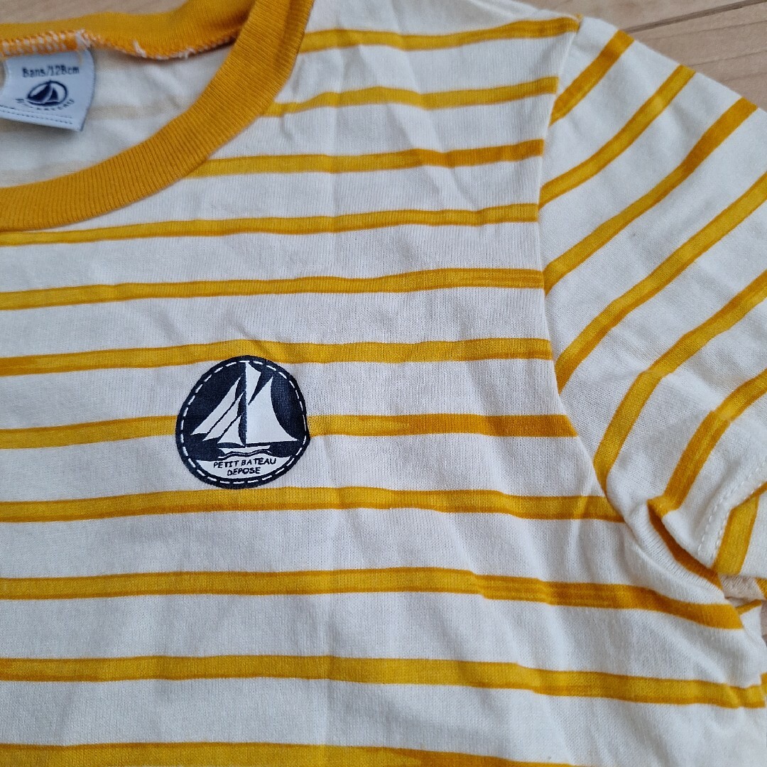 PETIT BATEAU(プチバトー)の美品　プチバトー　半袖　tシャツ　8ans 128cm キッズ/ベビー/マタニティのキッズ服男の子用(90cm~)(Tシャツ/カットソー)の商品写真