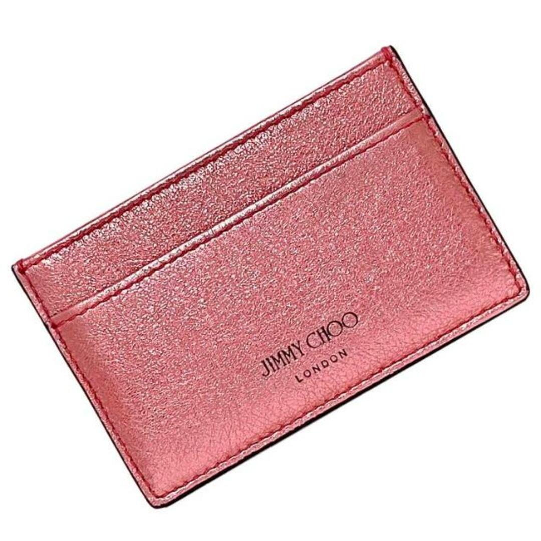 JIMMY CHOO - ジミーチュウ カードケース メタリックピンク 美品 JIMMY CHOO - ジミーチュウ カードケース メタリックピンク 美品