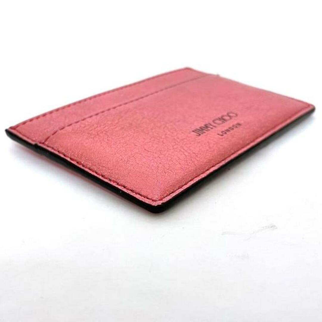 JIMMY CHOO - ジミーチュウ カードケース メタリックピンク 美品 JIMMY CHOO - ジミーチュウ カードケース メタリックピンク 美品