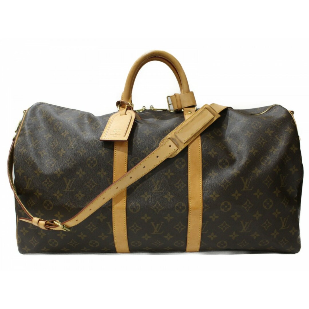 LOUIS VUITTON(ルイヴィトン)のLOUIS VUITTON　ルイヴィトン　キーポルバンドリエール55　M41414　ボストンバッグ　旅行バッグ　ショルダーバッグ　モノグラム　ブラウン　イニシャル入り　メンズ　レディース　ユニセックス　ギフト　プレゼント包装可【中古】松前R56号店 メンズのバッグ(ボストンバッグ)の商品写真