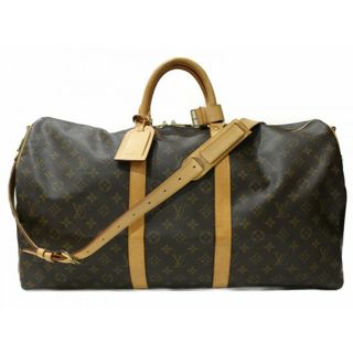 ルイヴィトン(LOUIS VUITTON)のLOUIS VUITTON　ルイヴィトン　キーポルバンドリエール55　M41414　ボストンバッグ　旅行バッグ　ショルダーバッグ　モノグラム　ブラウン　イニシャル入り　メンズ　レディース　ユニセックス　ギフト　プレゼント包装可【中古】松前R56号店(ボストンバッグ)