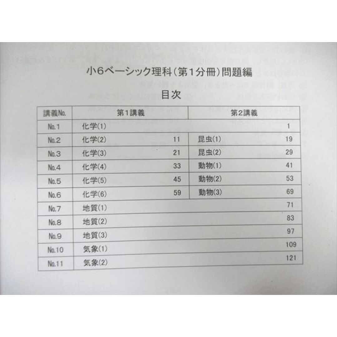 WL01-053 希学園 小6 ベーシック理科 オリジナルテキスト 第1&#12316;4分冊 通年セット 2022 計4冊 70R2D エンタメ/ホビーの本(語学/参考書)の商品写真