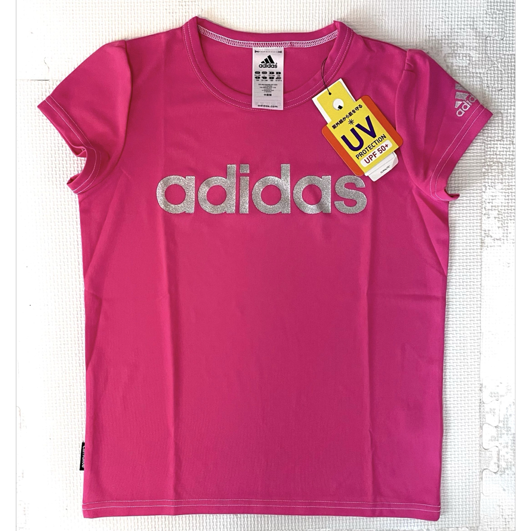 adidas(アディダス)の定価2,205円【新品タグ付】★アディダス★adidas★半袖Tシャツ★160 キッズ/ベビー/マタニティのキッズ服女の子用(90cm~)(Tシャツ/カットソー)の商品写真