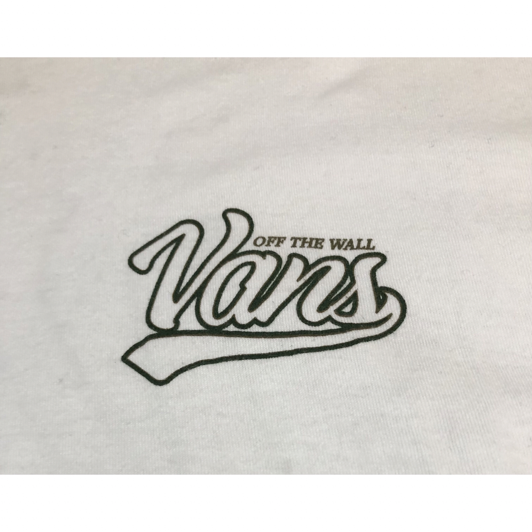 VANS(ヴァンズ)のVANS バンズ ロングTシャツ ホワイト バックプリント Mサイズ メンズのトップス(Tシャツ/カットソー(七分/長袖))の商品写真