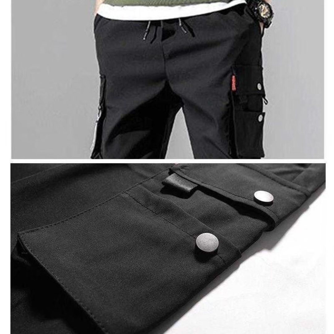 ジョガーパンツ カーゴパンツ XXL ボトムス パンツズボンアウトドアブラック メンズのパンツ(ワークパンツ/カーゴパンツ)の商品写真