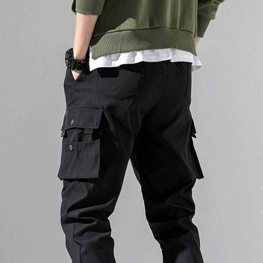 ジョガーパンツ カーゴパンツ XXL ボトムス パンツズボンアウトドアブラック メンズのパンツ(ワークパンツ/カーゴパンツ)の商品写真