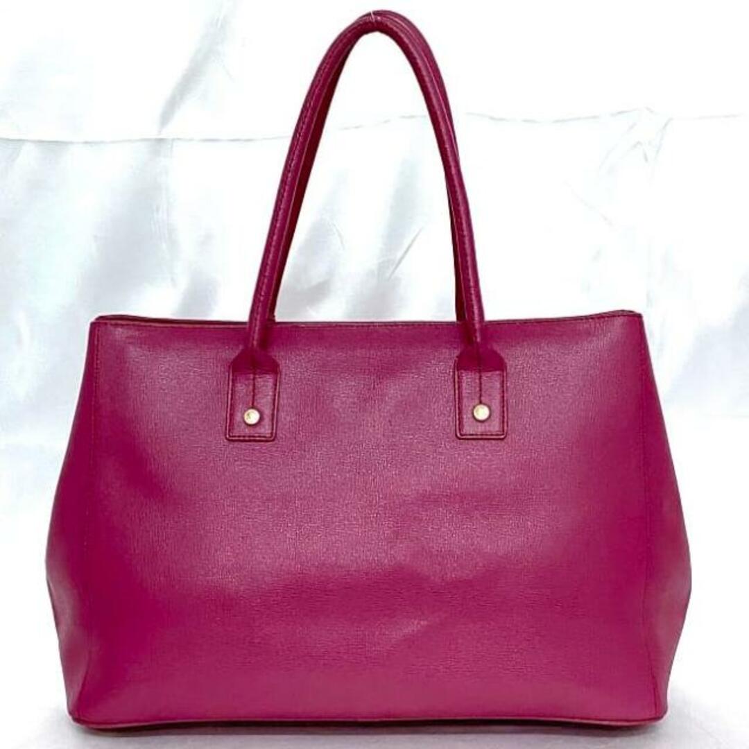 FURLA - フルラ トートバッグ ピンク チャーム付 レザー 中古 FURLA - フルラ トートバッグ ピンク チャーム付 レザー 中古