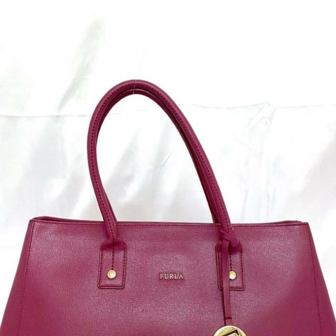 FURLA - フルラ トートバッグ ピンク チャーム付 レザー 中古 FURLA - フルラ トートバッグ ピンク チャーム付 レザー 中古