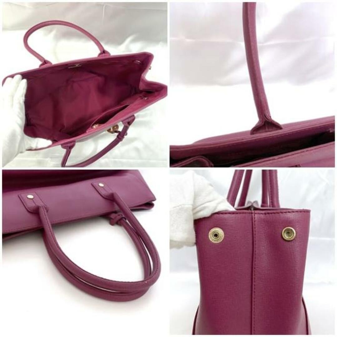 FURLA - フルラ トートバッグ ピンク チャーム付 レザー 中古 FURLA - フルラ トートバッグ ピンク チャーム付 レザー 中古