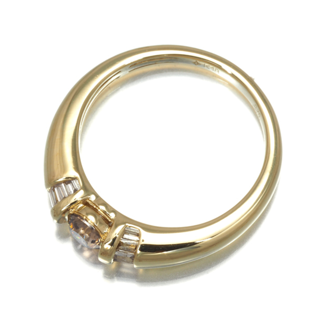 GSTV リング ブラウンダイヤ 0.25ct/0.10ct  8号 K18YG  レディースのアクセサリー(リング(指輪))の商品写真