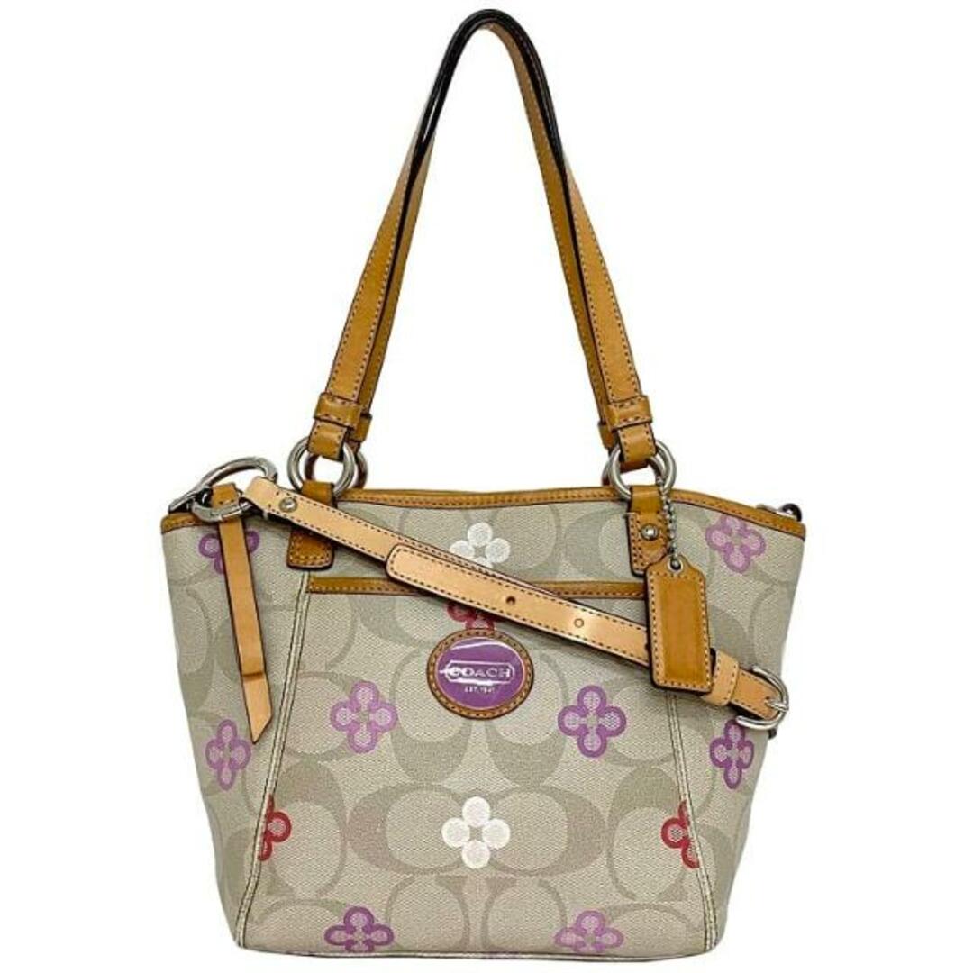 COACH - コーチ 2way ショルダー バッグ グレー ベージュ マルチ COACH - コーチ 2way ショルダー バッグ グレー ベージュ マルチ
