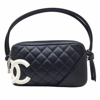 シャネル(CHANEL)のCHANEL　シャネル　カンボンライン　アクセサリーポーチ　A25175　ブラック　ホワイト　ポーチ　ショルダーバッグ　軽量バッグ　バッグ　カバン　レディース(ショルダーバッグ)