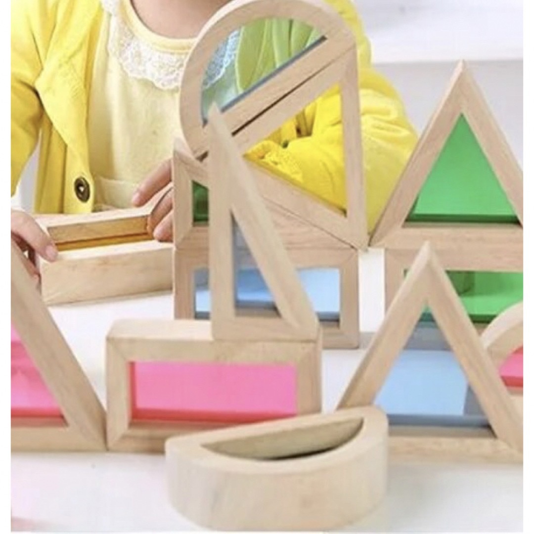 カラフル　木製　ビルディングブロック　モンテッソーリ　教育玩具　 知育　積み木  キッズ/ベビー/マタニティのおもちゃ(知育玩具)の商品写真