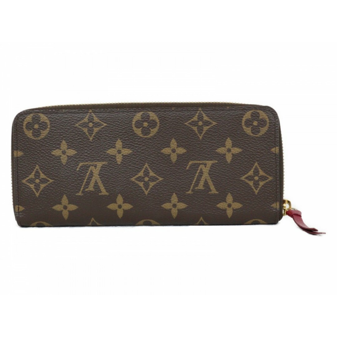 LOUIS VUITTON(ルイヴィトン)のLOUIS VUITTON　ルイヴィトン　ポルトフォイユ・クレマンス　M60742　長財布　ロングウォレット　モノグラム　ブラウン　フューシャ　ゴールド金具　シンプル　レディース　ギフト　プレゼント包装可【中古】松前R56号店 レディースのファッション小物(財布)の商品写真