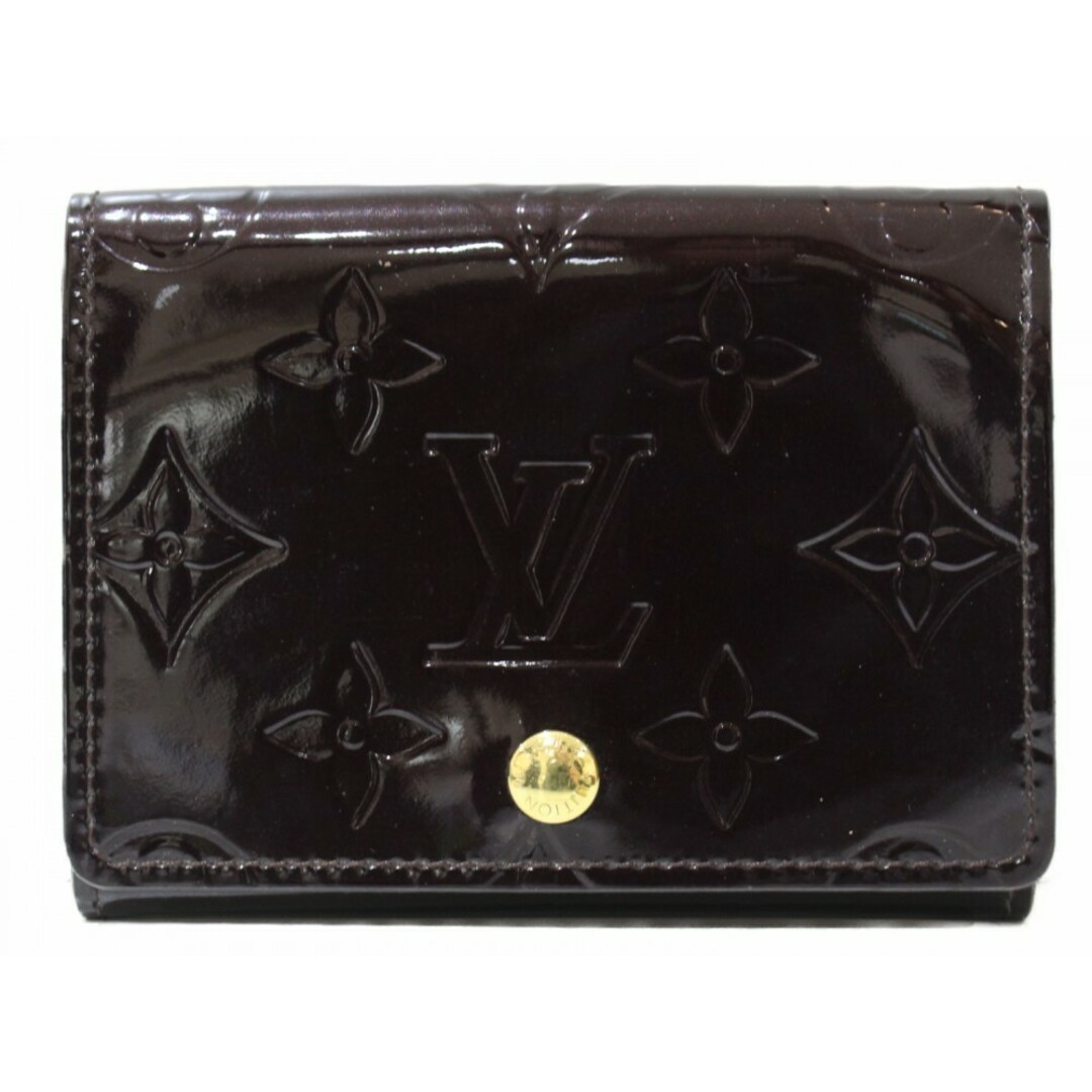 LOUIS VUITTON(ルイヴィトン)の【箱・布袋あり】LOUIS VUITTON　ルイヴィトン　アンヴェロップ カルト ドゥ ヴィジット　M91409　名刺入れ　カードケース　モノグラム・ヴェルニ　アマラント　パープル系　メンズ　レディース　ユニセックス　ギフト　プレゼント包装可【中古】松前R56号店 レディースのファッション小物(名刺入れ/定期入れ)の商品写真