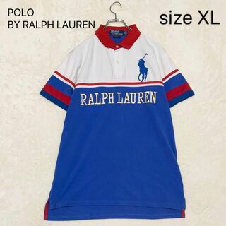 ポロラルフローレン(POLO RALPH LAUREN)のポロラルフローレン ポロシャツ 半袖 ビッグホース トリコロールカラー XL(ポロシャツ)