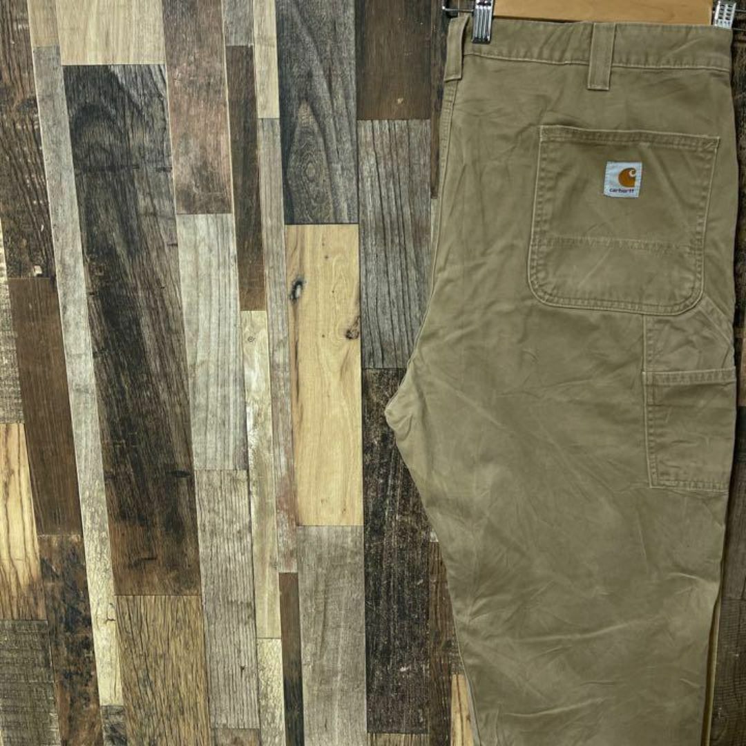 carhartt(カーハート)のカーハート メンズ ロゴ ワーク チノ 2XL 40 ベージュ パンツ 古着 メンズのパンツ(ワークパンツ/カーゴパンツ)の商品写真