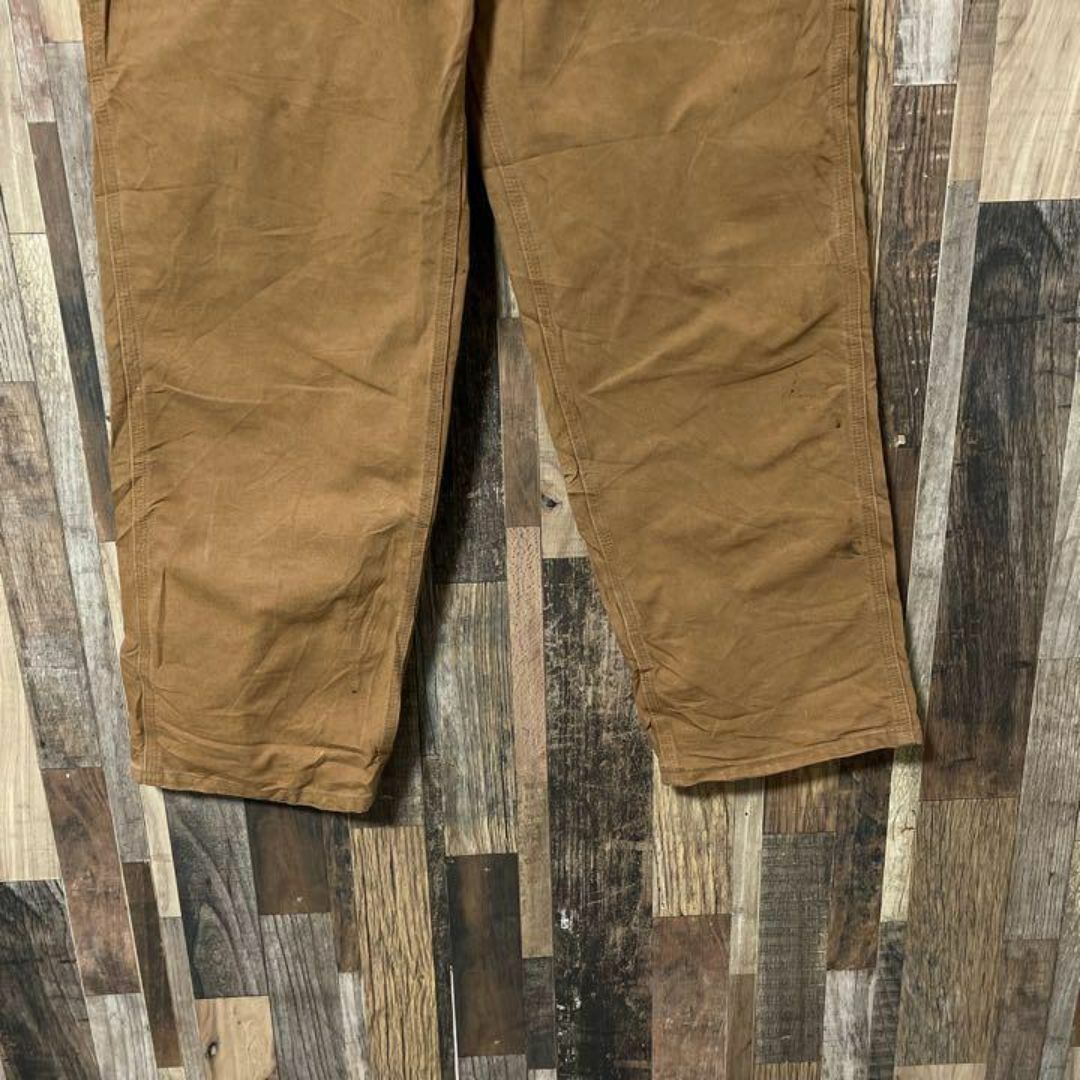 carhartt(カーハート)のカーハート メンズ ロゴ ダック生地 XL 36 ワーク ベージュ パンツ 古着 メンズのパンツ(ワークパンツ/カーゴパンツ)の商品写真