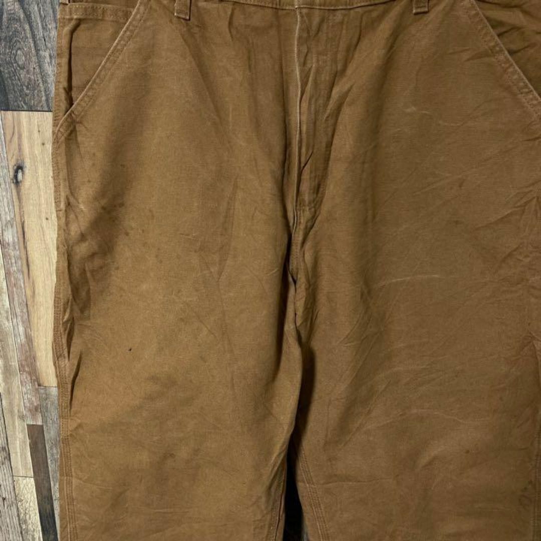 carhartt(カーハート)のカーハート メンズ ロゴ ダック生地 XL 36 ワーク ベージュ パンツ 古着 メンズのパンツ(ワークパンツ/カーゴパンツ)の商品写真