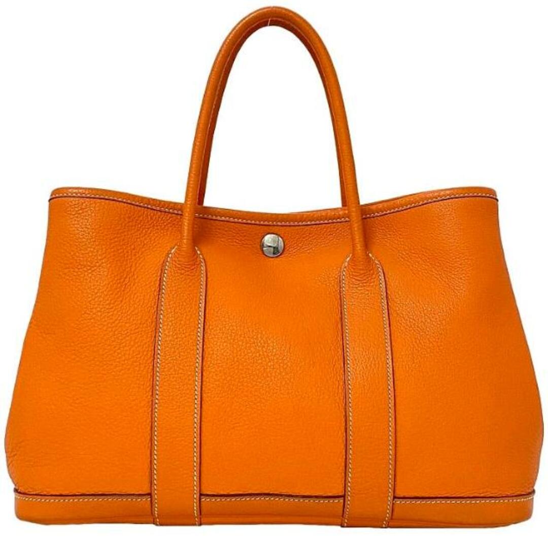 HERMES - エルメス ガーデンパーティ TPM オレンジ 美品 トート HERMES - エルメス ガーデンパーティ TPM オレンジ 美品 トート