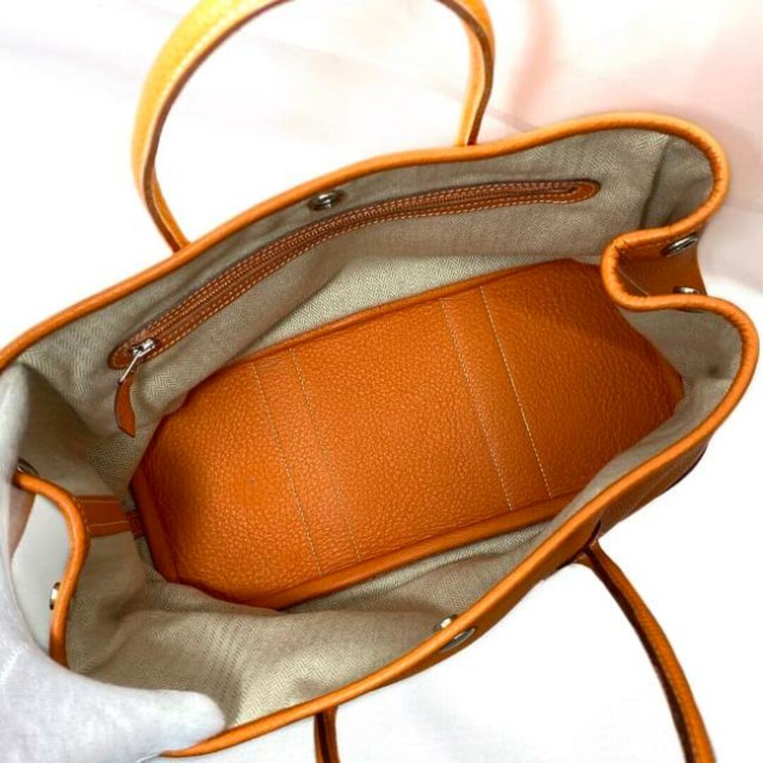 HERMES - エルメス ガーデンパーティ TPM オレンジ 美品 トート HERMES - エルメス ガーデンパーティ TPM オレンジ 美品 トート