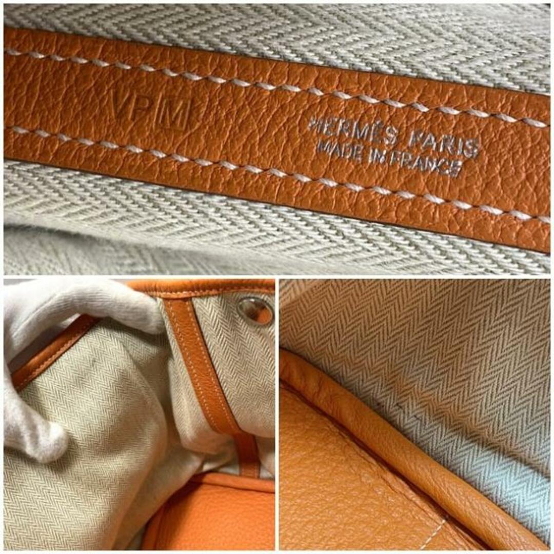 HERMES - エルメス ガーデンパーティ TPM オレンジ 美品 トート HERMES - エルメス ガーデンパーティ TPM オレンジ 美品 トート