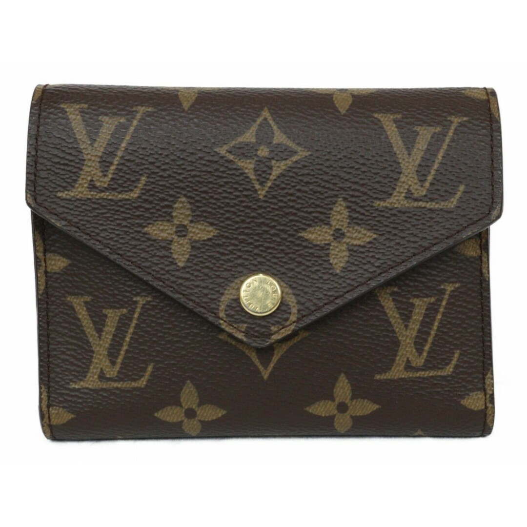 LOUIS VUITTON(ルイヴィトン)のLOUIS VUITTON　ルイヴィトン　ポルトフォイユ・ヴィクトリーヌ　M62472　コンパクトウォレット　モノグラム　ブラウン　ゴールド金具　イニシャル入り　シンプル　レディース　ギフト　プレゼント包装可【中古】松前R56号店 レディースのファッション小物(財布)の商品写真