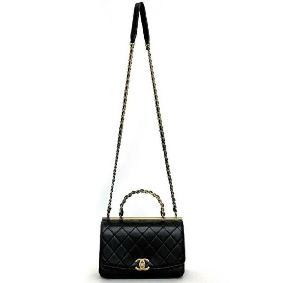 CHANEL - シャネル トップハンドル 2way バッグ ブラック CHANEL - シャネル トップハンドル 2way バッグ ブラック