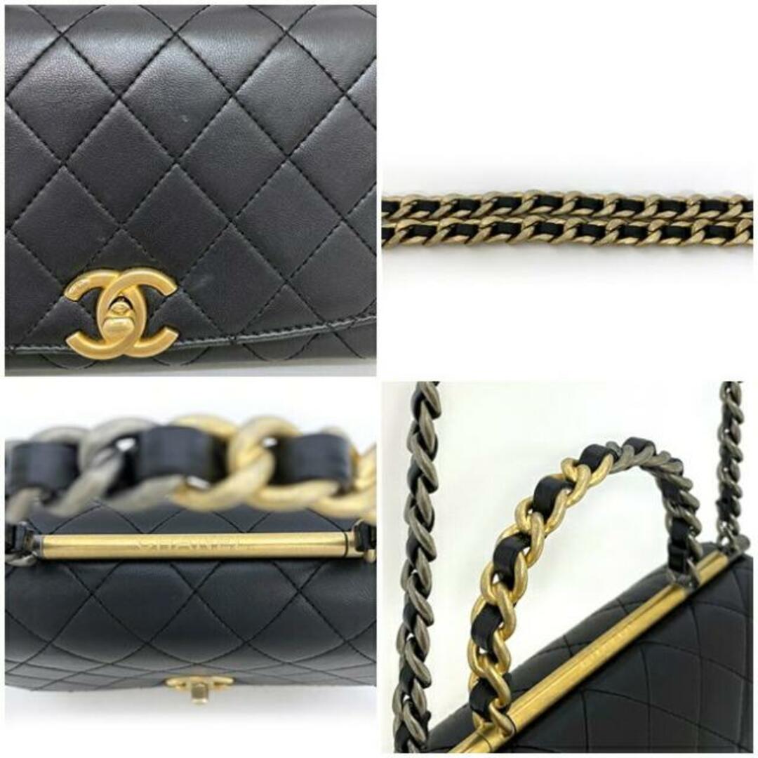 CHANEL - シャネル トップハンドル 2way バッグ ブラック CHANEL - シャネル トップハンドル 2way バッグ ブラック
