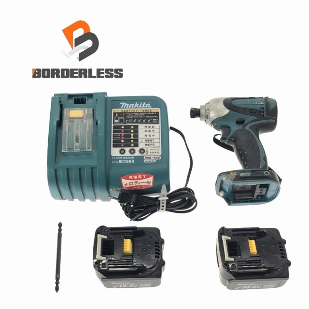 Makita(マキタ)の☆中古品☆makita マキタ 14.4V 充電式 インパクトドライバ TD131D バッテリー(14.4V3.0Ah)2個 充電器 ビット付き ※コメント有り 89892 自動車/バイクのバイク(工具)の商品写真