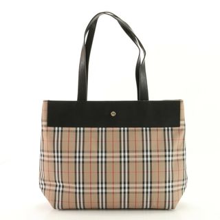 バーバリー(BURBERRY)のバーバリー ノバ チェック レザー キャンバス トート バッグ ショルダー ビジネス 通勤 書類鞄 A4 メンズ レディース EEM AA18-7(トートバッグ)