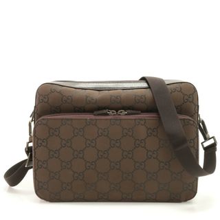 グッチ(Gucci)の極美品 グッチ GGナイロン 001 3294 002058 レザー ショルダーバッグ 斜め掛け メッセンジャー ビジネス 通勤 メンズ EEM AA19-4(ショルダーバッグ)