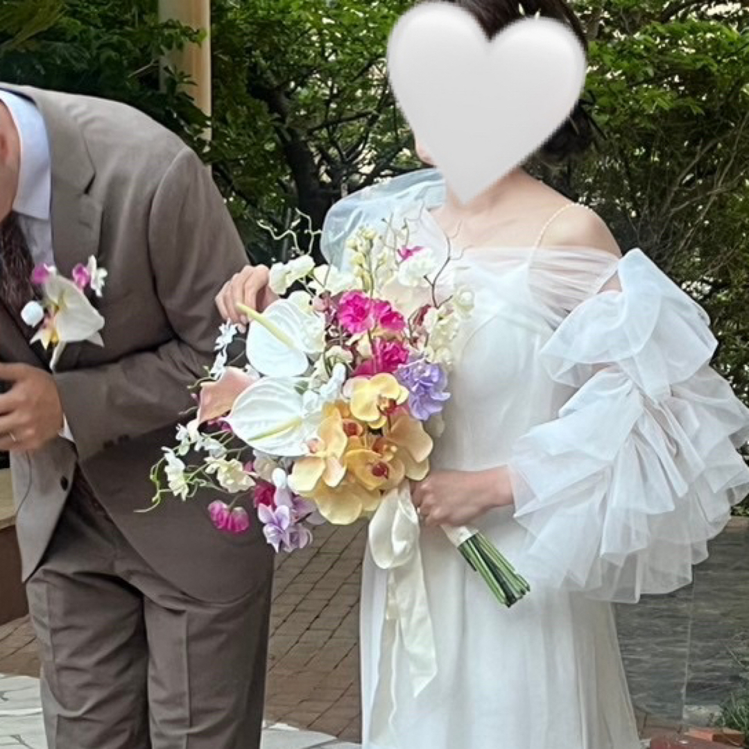 【即日発送】結婚式 ブーケ アーティシャルフラワー　リゾート ハンドメイドのウェディング(ブーケ)の商品写真