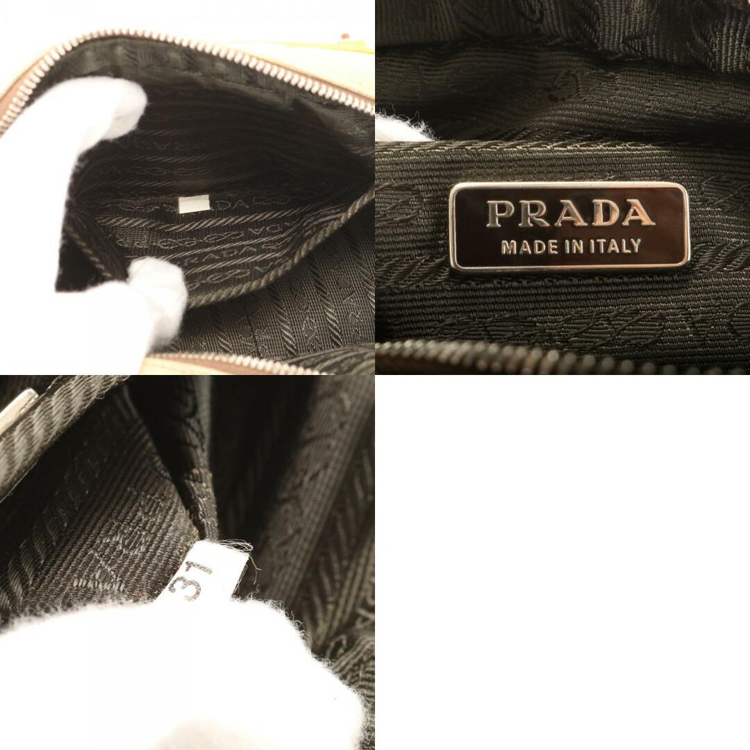 PRADA(プラダ)の美品 プラダ ミニ ハンドバッグ オレンジ 三角ロゴ レザー キャンバス トート トップハンドル 本革 レディース EEM AA15-6 レディースのバッグ(ハンドバッグ)の商品写真