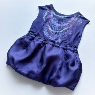 ANNA SUI mini - ANNA SUI mini チュニックワンピース バルーンワンピース 紫 80